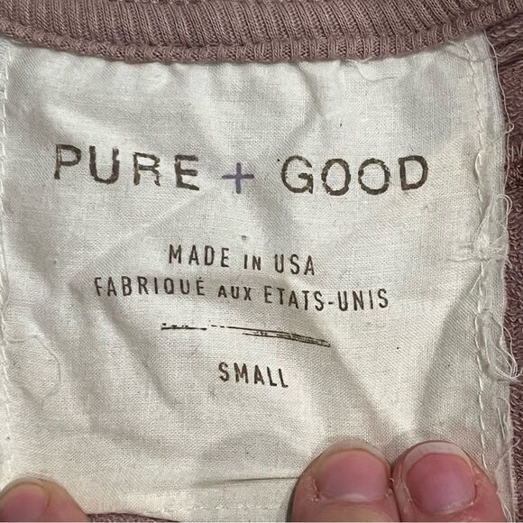 Anthropologie Pure + Good Blush Pink Draped Zip Front Cardigan Size Small - Picture 7 of 8